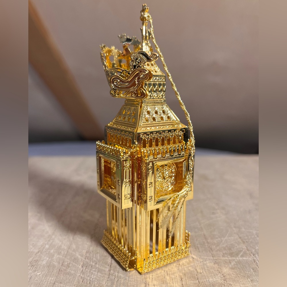 Vintage 1998 Danbury Mint Big Ben Gold Plated Christmas Ornament - Picture 1 of 5